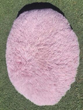 Pink Fluffy Soft Round Pillow 2Ft